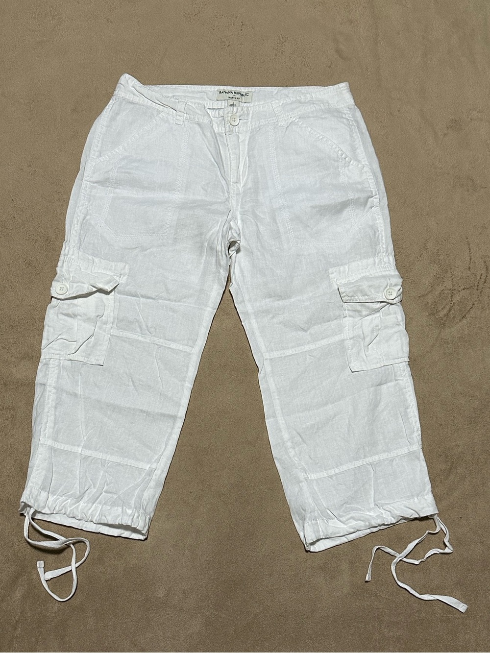 Banana Republic Martin Fit Linen Crop Pants